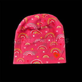 Beanie bordeaux/Regenbogen 38