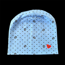 Beanie blau/Skull schwwarz 52