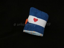 Frotteeturban, blau / orange